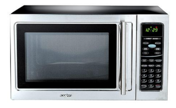 Mikrovlnná trouba s dotykovým displejem na ovládání